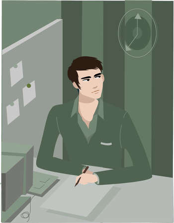 Cartoon Looking Away