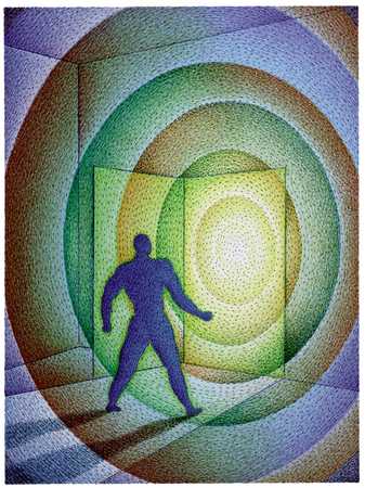 Figure With Open Door